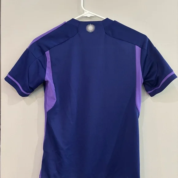 Argentina 2022 adidas Kids Purple and Blue Sports Jersey - Picture 2 of 2
